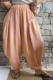 Tasha Cushion Cotton Sia Barrel Pant Soft Apricot